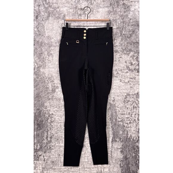 Holland Cooper Breeches 10 Womens Premium Full Seat Rhinestone Equestrian - Picture 1 of 7